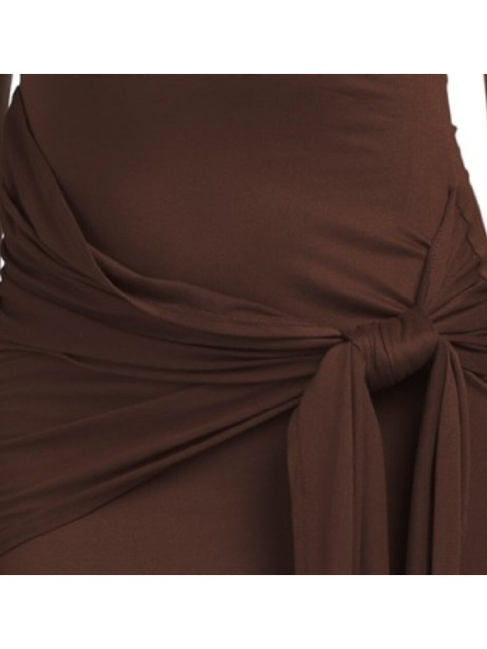 MADDEN GIRL Funnel Neck Tie Waist Maxi Dress - Picture 4 of 4